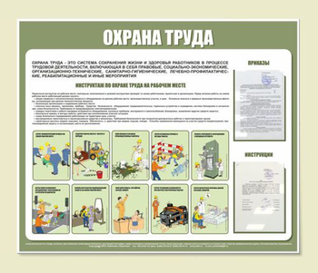 С01 Стенд Охрана труда ( 1200х1000 мм, пластик ПВХ 3 мм, Прямая печать на пластик) - Стенды - Стенды по охране труда - магазин "Охрана труда и Техника безопасности"